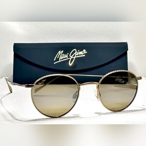 New! Maui Jim NORTH STAR H757-16M Gold Titanium POLARIZED Bronze Lens Sunglasses